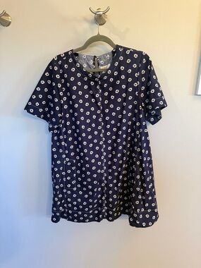 Maeve Navy and White Floral Swing dress